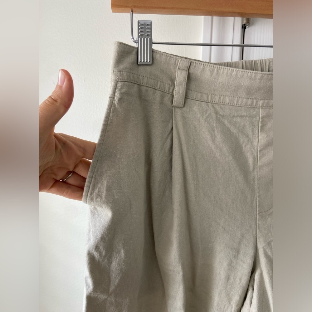 Vince pleat front pull on linen blend pants size M - Picture 4 of 6